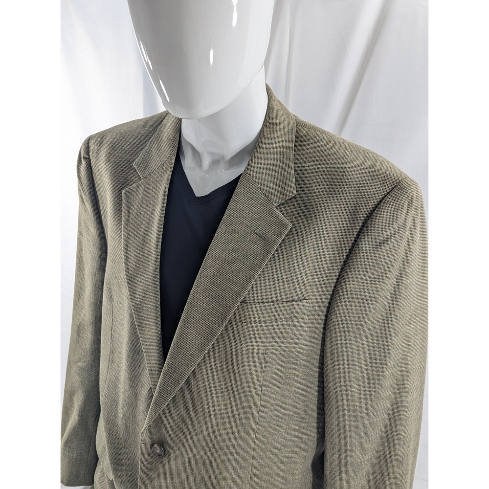 Jos. A. Bank Blazer Sport Coat Sport Jacket Silk Wool 43L Subtle Windowpane